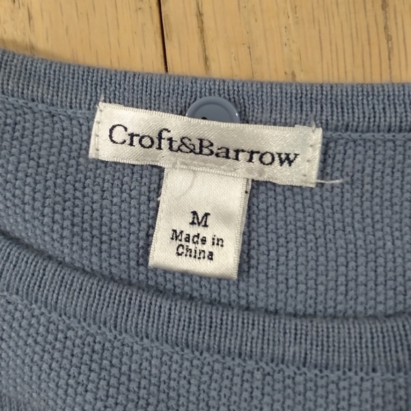 Croft & Barrow blue textured knit sweater - Picture 9 of 9